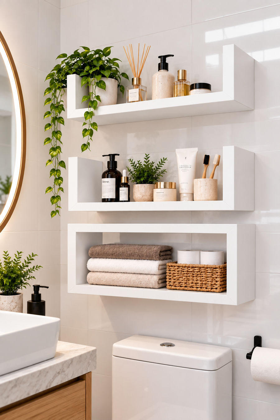Étagères Riwaq, Blanc